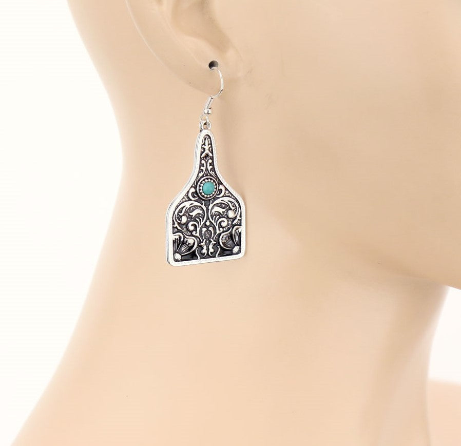 Cattle Tag Earrings